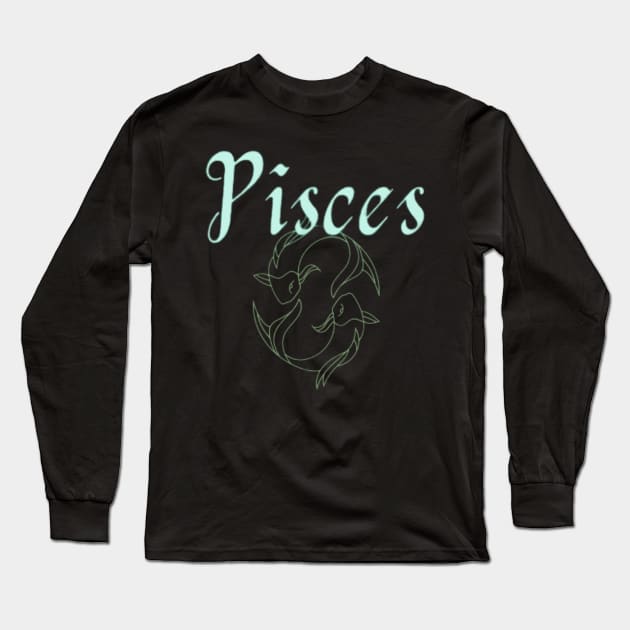 Pisces Zodiac sign - Valentines day gift idea for a pisces Long Sleeve T-Shirt by THESHOPmyshp